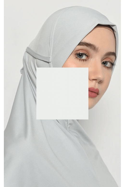 Bergo Mirae Hijab Sporty Silver